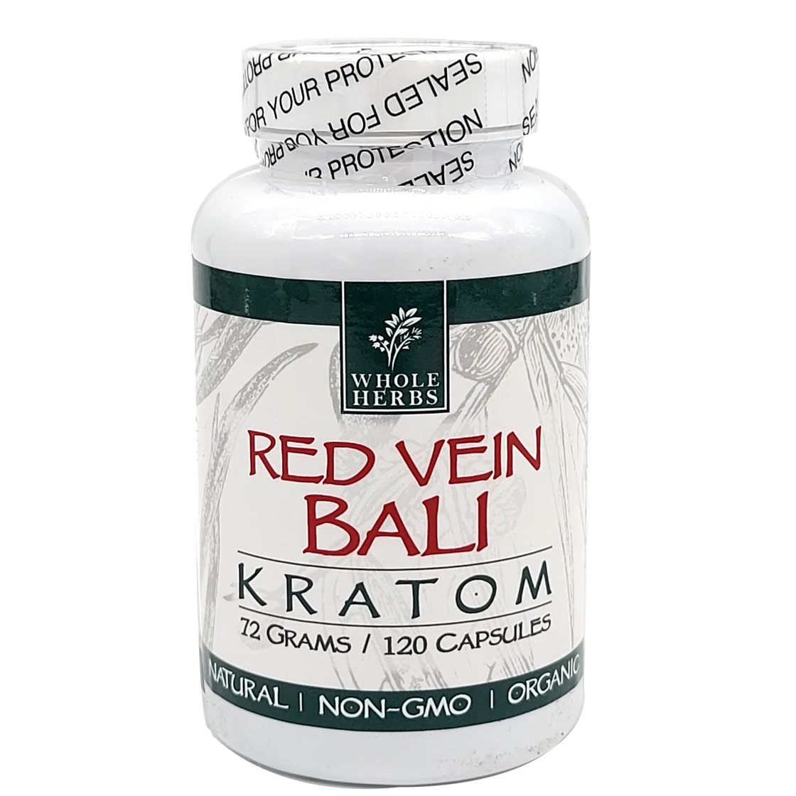WHOLE HERBS Maeng Da (Green, Red & Bali) Kratom Capsules