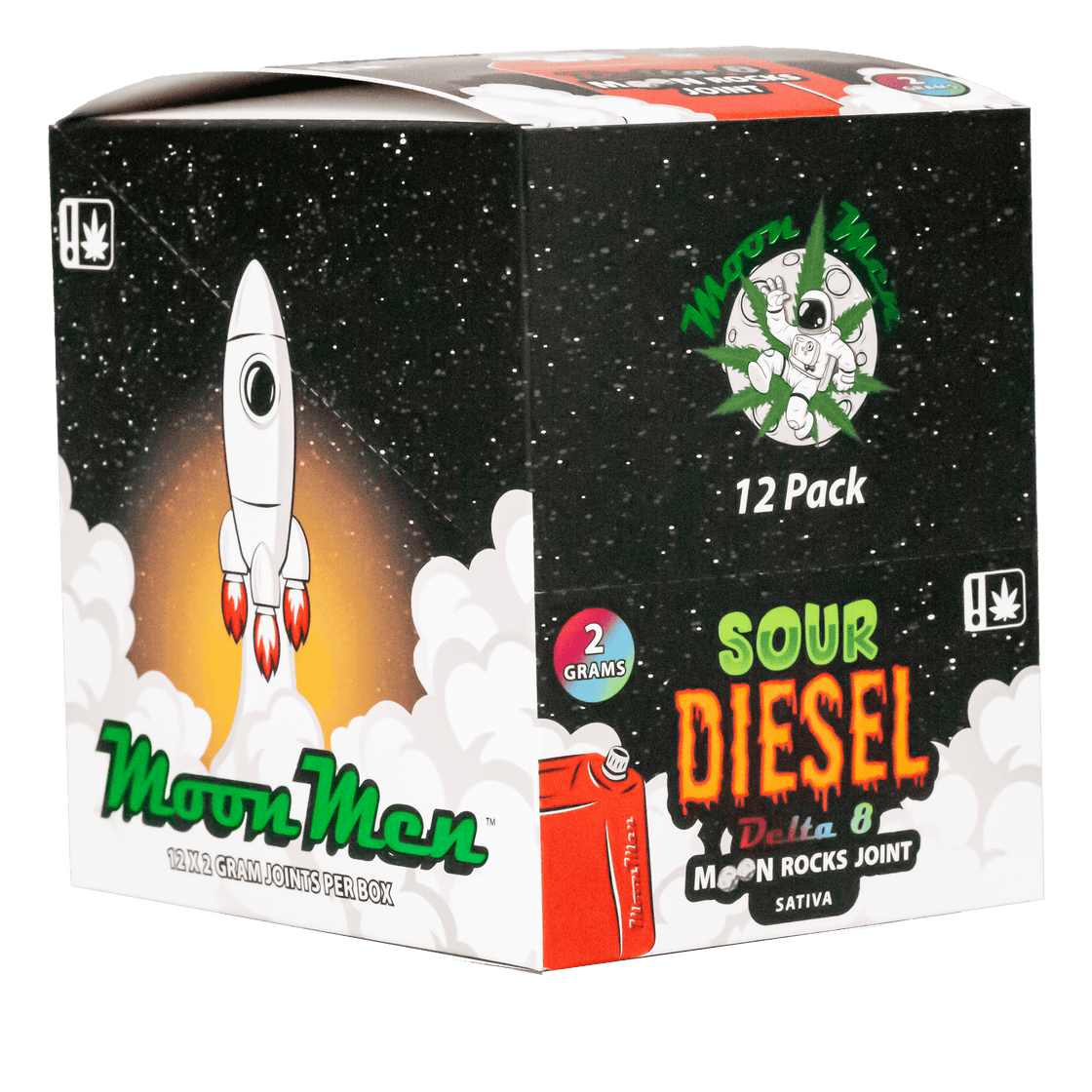 Delta 8 Moon Rock Joint Sour Diesel Sativa (2g) | Moon Men