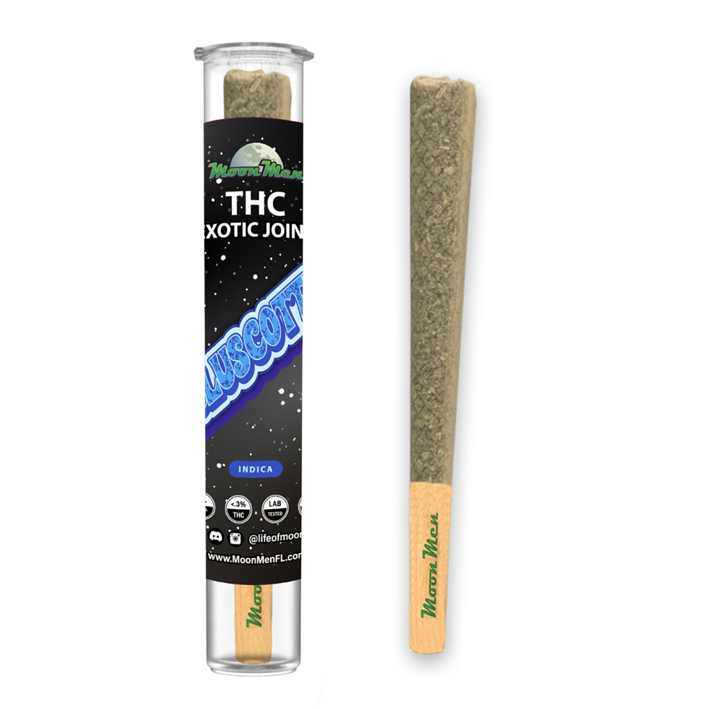THC Exotic Joint – Bluscotti (Indica)