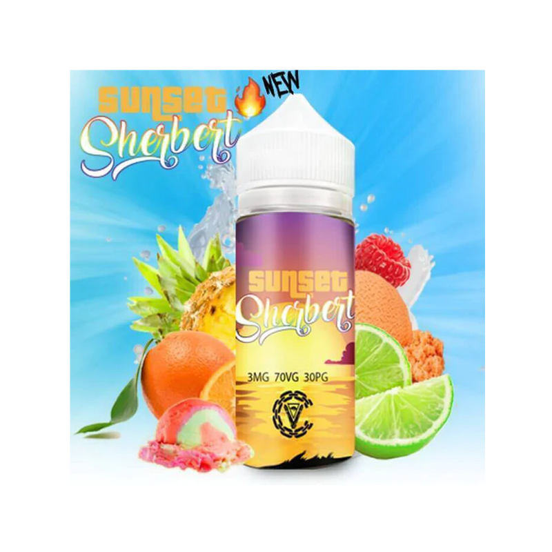 Sunset Sherbert by Chain Vapez E-Liquid 120mL  University Vape