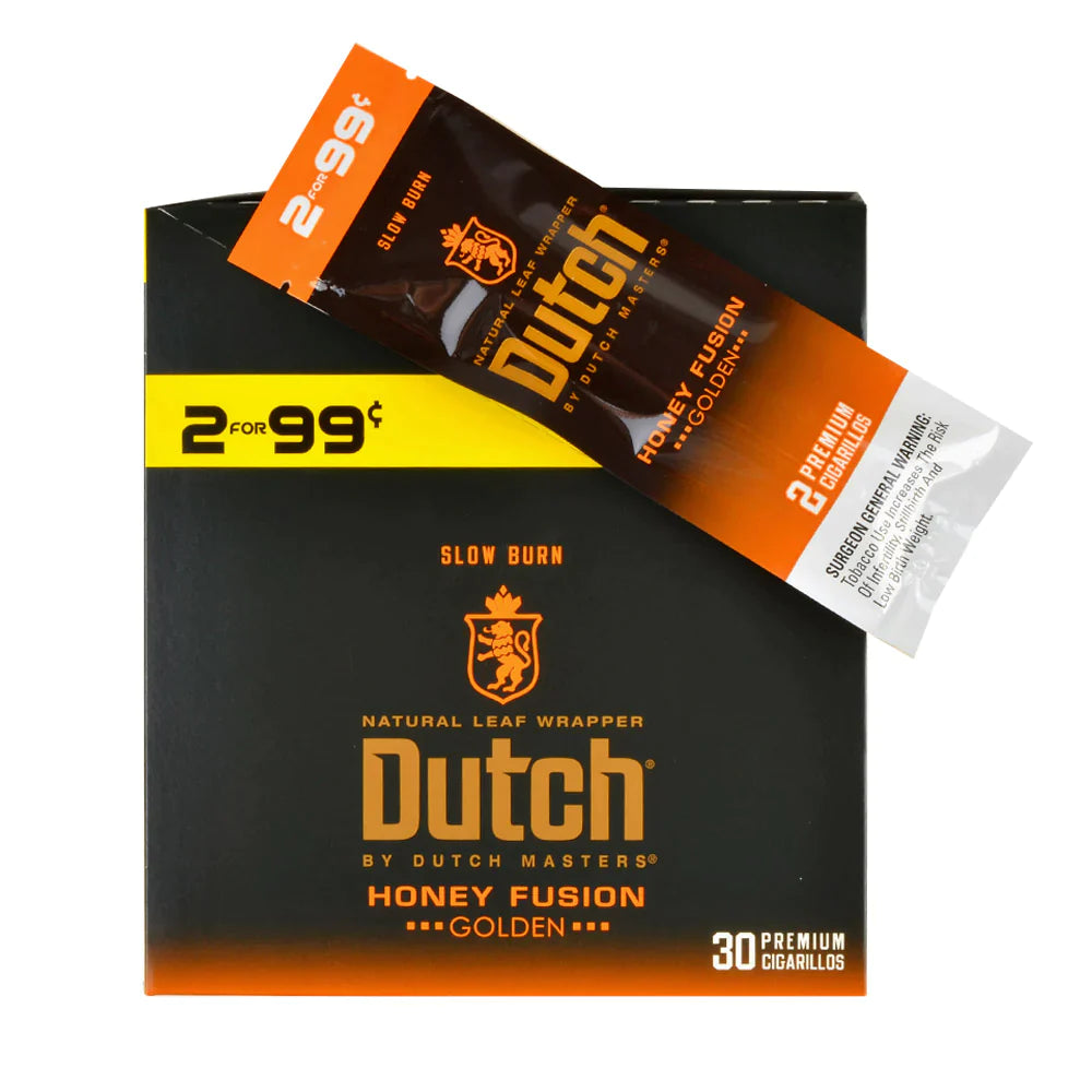 DUTCH MASTERS FOIL FRESH HONEY FUSION 99 CENT CIGARILLOS 30 PACKS OF 2